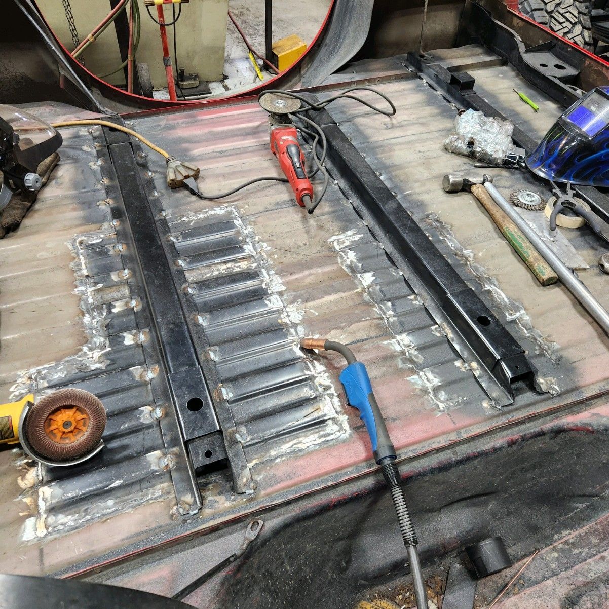 Park & Spark mobile welding on a truck flatbed