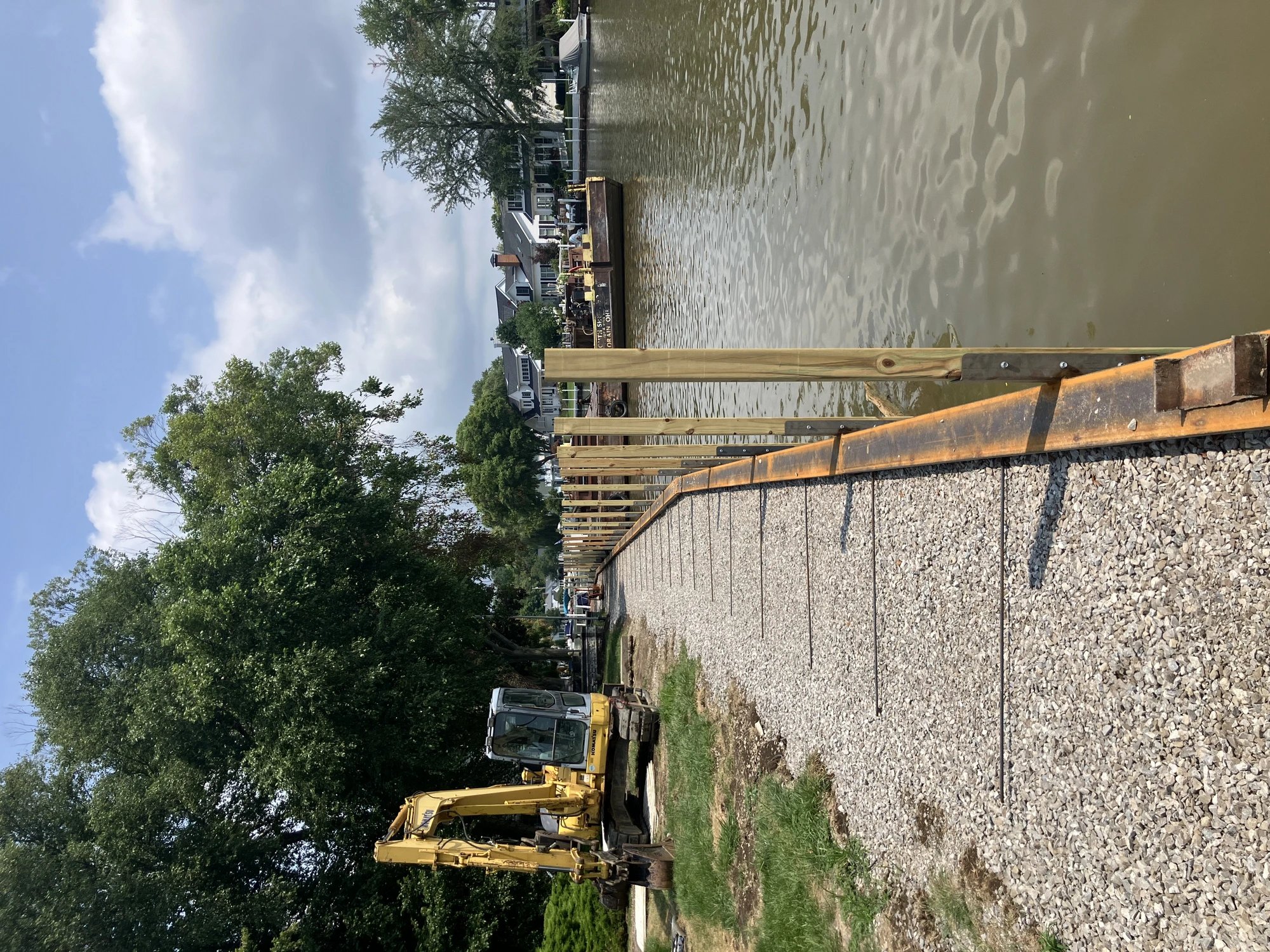 Seawall cap and post installation