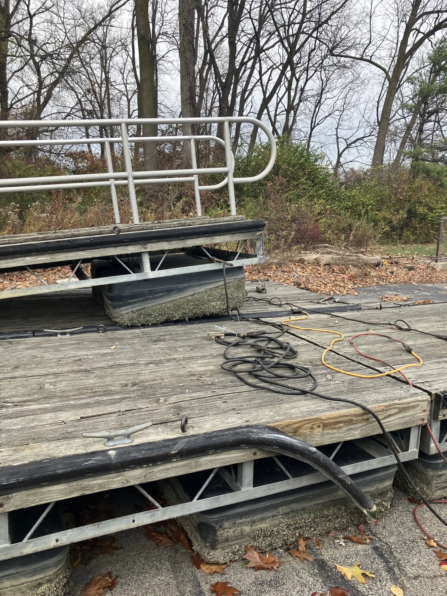 Pontoon deck and railing repair